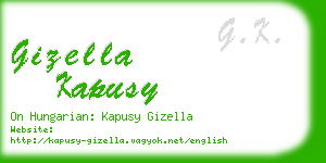 gizella kapusy business card